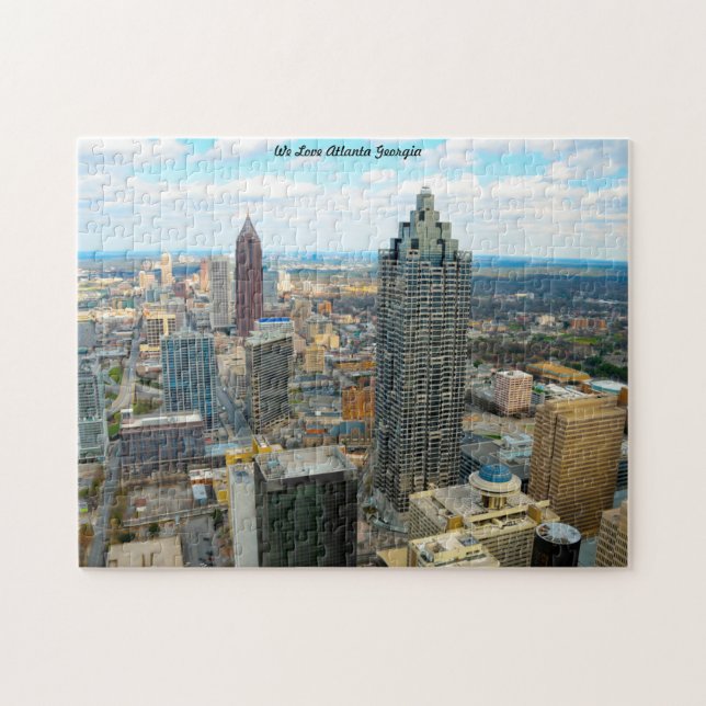 Atlanta Georgia skyline. Jigszle Puzzle Pussel (Horisontell)