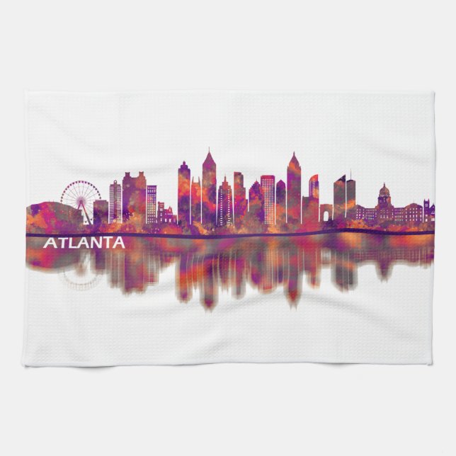 Atlanta Georgia Skyline Kökshandduk (Horisontell)