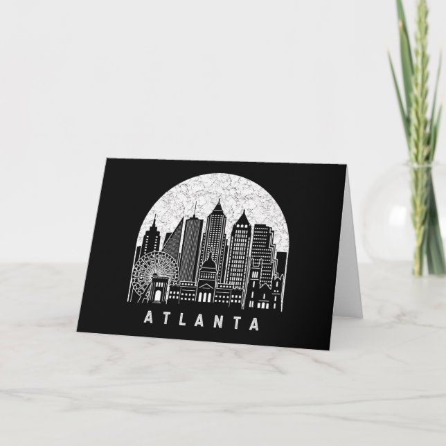 Atlanta Georgia Skyline Kort (Framsida)