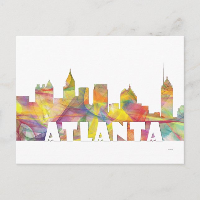 ATLANTA GEORGIA SKYLINE MCLR 2 - VYKORT (Framsida)