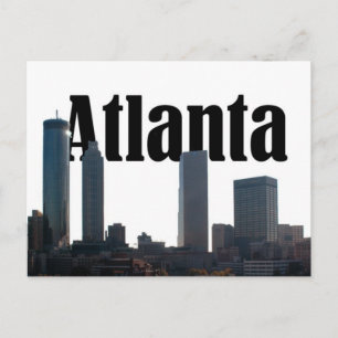 Atlanta Georgia Skyline med Atlanta i himlar Vykort