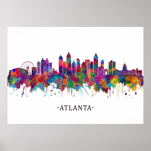 Atlanta Georgia Skyline Poster (Framsidan)