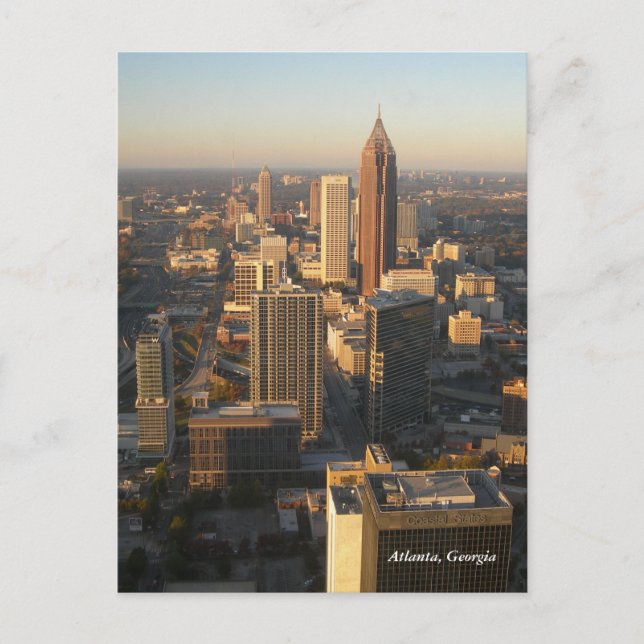 Atlanta Georgia Skyline-postkort Vykort (Framsida)