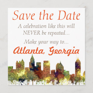 Atlanta Georgia Skyline SG-Safari Buff Spara Datumet