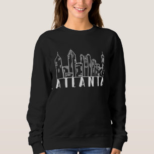 Atlanta Georgia Skyline Silhouette Outline Sketch T Shirt