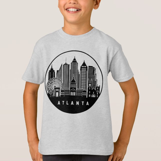 Atlanta Georgia Skyline T Shirt (Framsida)