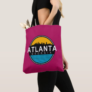 Atlanta Georgia Skyline T-Shirt Tote Bag Tygkasse