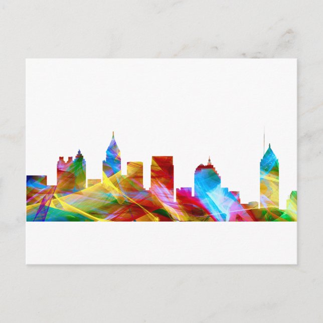 ATLANTA GEORGIA SKYLINE VIBRANCE - VYKORT (Framsida)
