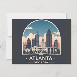 Atlanta Georgia Skyline Vykort