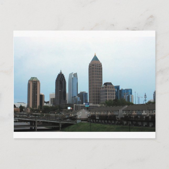 Atlanta, Georgia skyline Vykort (Framsida)