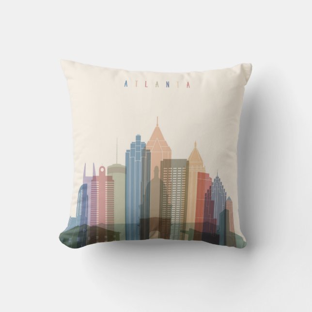 Atlanta Georgia | stadshorisont Kudde (Framsida)