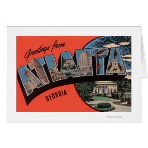 Atlanta Georgia - stora brevplatser Hälsningskort