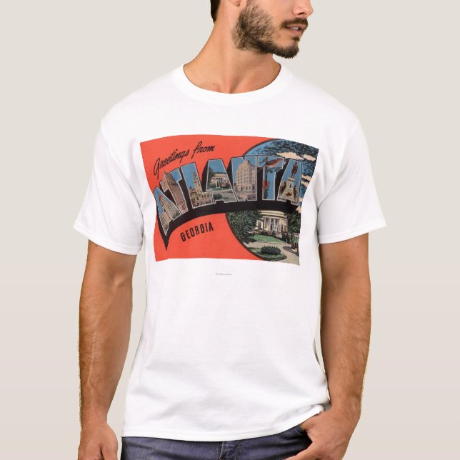 Atlanta Georgia - stora brevplatser T Shirt (Framsida)