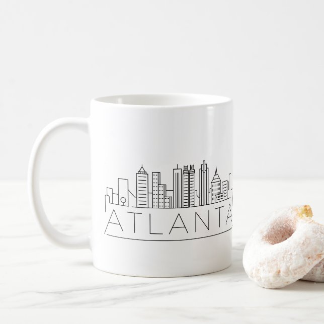 Atlanta Georgia Stylized Skyline Kaffemugg (Med munk)