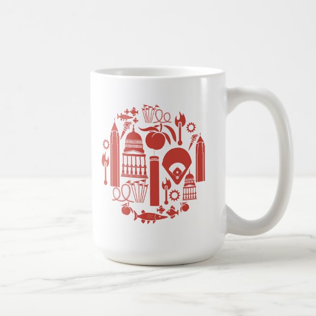 Atlanta Georgia symboler Kaffemugg (Höger)