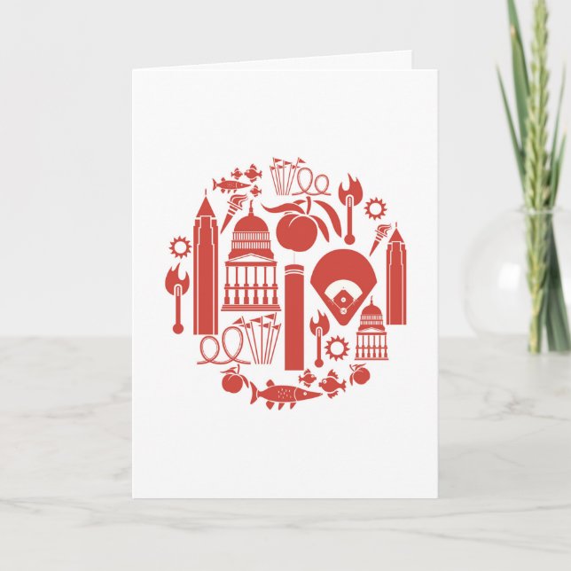 Atlanta Georgia symboler Kort (Framsida)