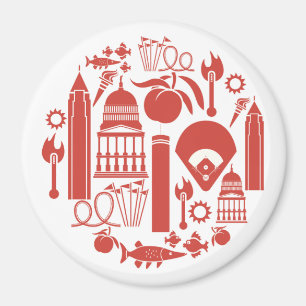 Atlanta Georgia symboler Magnet