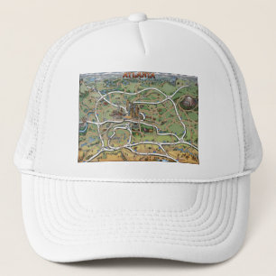 Atlanta Georgia Tecknad Karta Keps