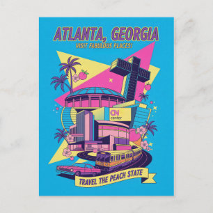 Atlanta, Georgia – The Peach State Retro Resa Vykort