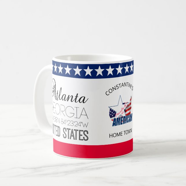 Atlanta, Georgia, United Stater elegant Kaffemugg (Framsida vänster)