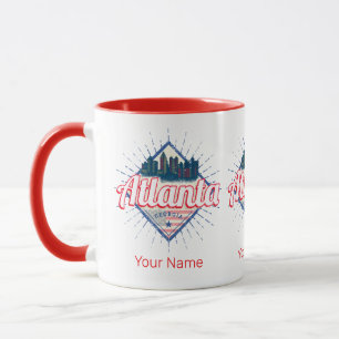 Atlanta Georgia United Stater Retro Skyline Mugg