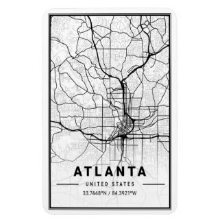 Atlanta Georgia USA City Travel City Karta Magnet
