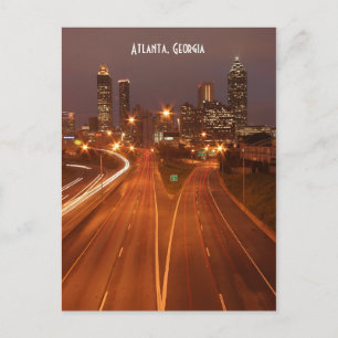 Atlanta Georgia vid Dusk Postcard Vykort