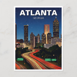 Atlanta Georgia vid Nattresor Vykort