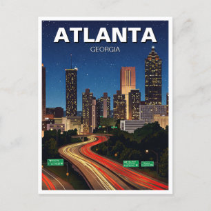 Atlanta Georgia vid Nattresor Vykort