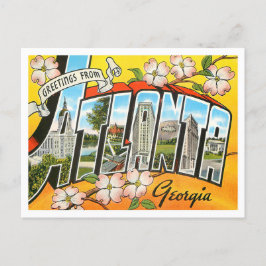 Atlanta, Georgia Vintage Big Brev vycard Vykort