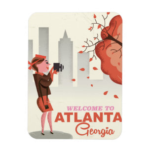 Atlanta Georgia vintage resemalj Magnet