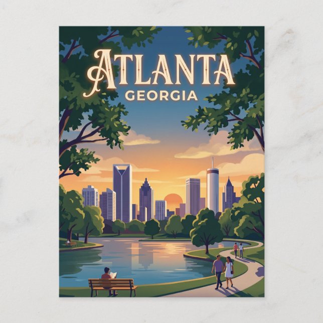 Atlanta Georgia Vykort (Framsida)