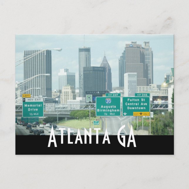 atlanta georgia vykort (Framsida)
