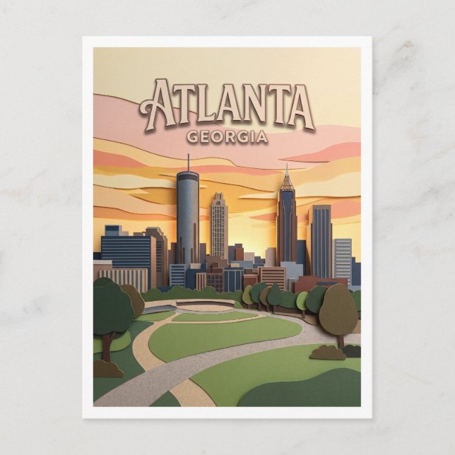 Atlanta Georgia Vykort (Framsida)