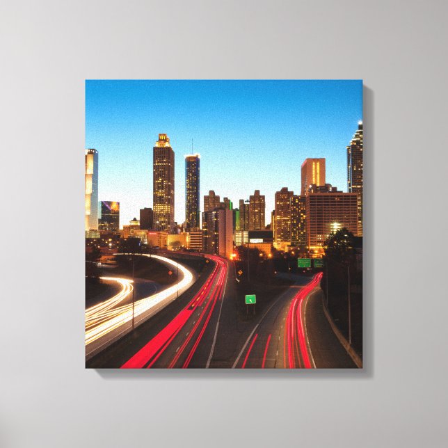 Atlanta Georgia Wrapped Canvas Art 16.80 X 17.50" (Framsida)