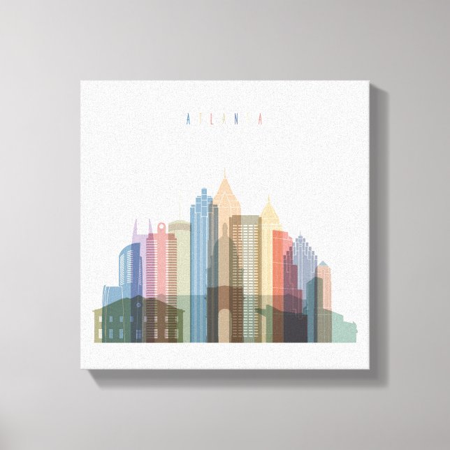 Atlanta, Georgien | City Skyline Canvastryck (Framsida)