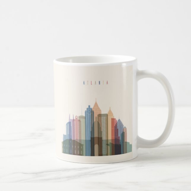 Atlanta, Georgien| City Skyline Kaffemugg (Höger)