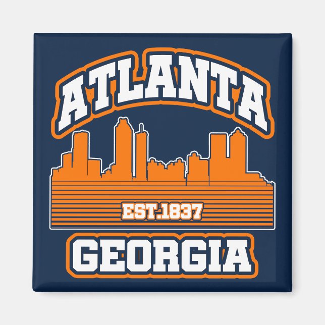 Atlanta,Georgien Magnet (Framsidan)