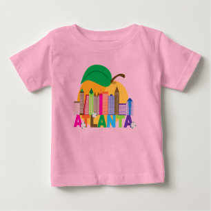 Atlanta, Georgien   Peach Skyline T-shirt