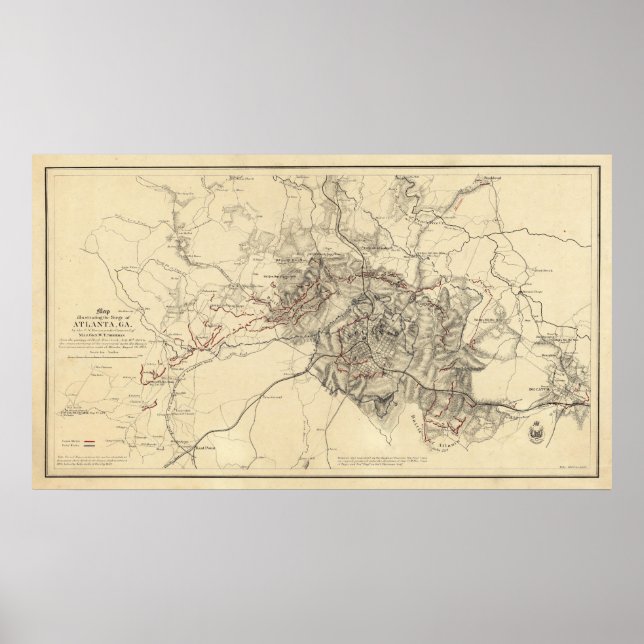 Atlanta, Georgien Poster (Framsidan)