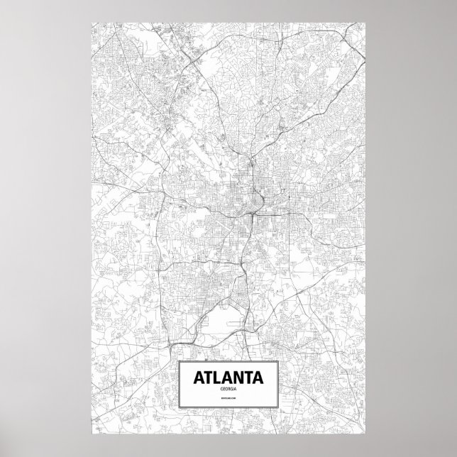 Atlanta, Georgien (svart på vitt) Poster (Framsidan)