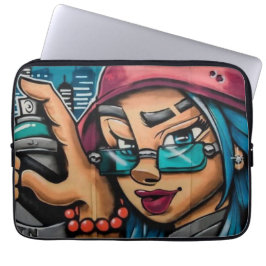 Atlanta Girl Graffiti Laptop Fodral