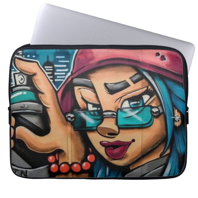 Atlanta Girl Graffiti Laptop Fodral (Framsidan)