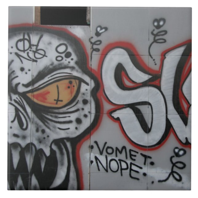 Atlanta grafitti belägger med tegel kakelplatta (Framsidan)