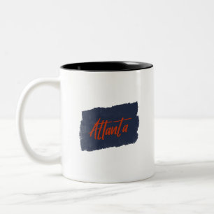 Atlanta Handskriftlig Red Typography Coffee Mugg