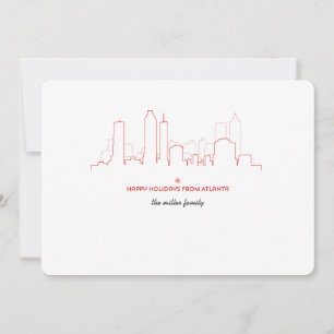 Atlanta Helgdag Skyline Card Julkort