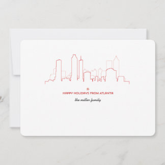 Atlanta Helgdag Skyline Card Julkort