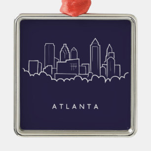Atlanta horisont julgransprydnad metall