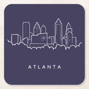 Atlanta horisont underlägg papper kvadrat