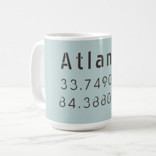 Atlanta Latitude & Longitud Kaffemugg